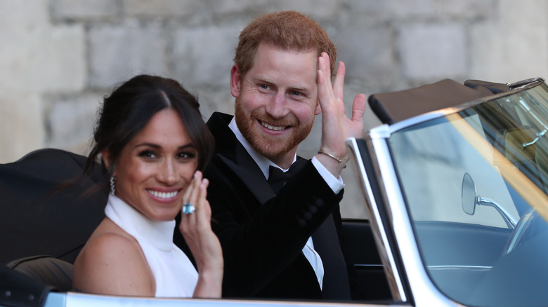 Meghan leaving wedding 