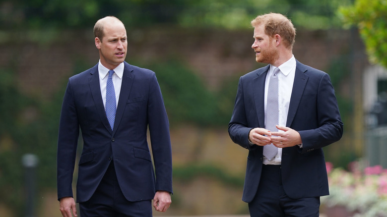 Harry and William walking 