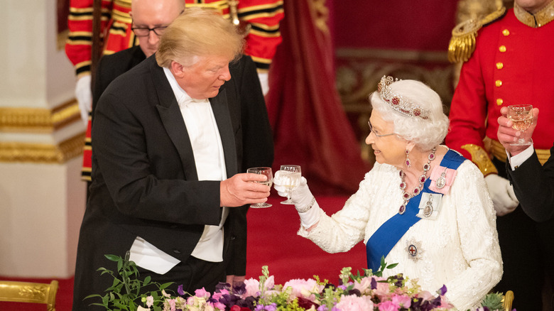 Queen Elizabeth with Donald Trump 