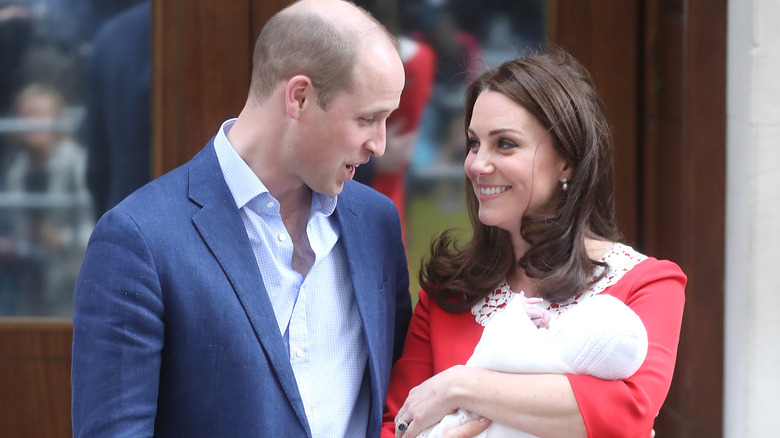 royals Kate Middleton, Prince William, and Louis