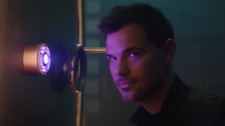 Taylor Lautner in the "I Can See You" music video