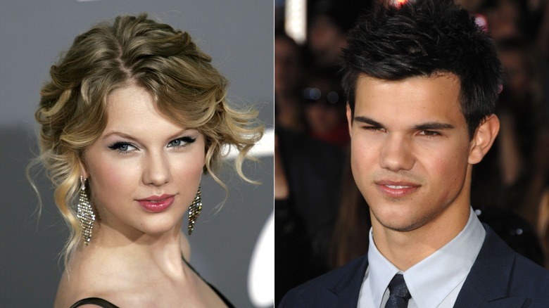 Split image of Taylor Lautner and Taylor Swift in 2010