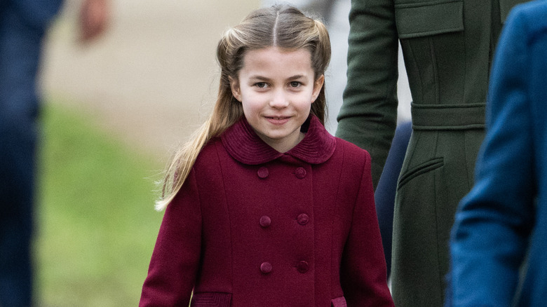 Princess Charlotte smiling and looking confident