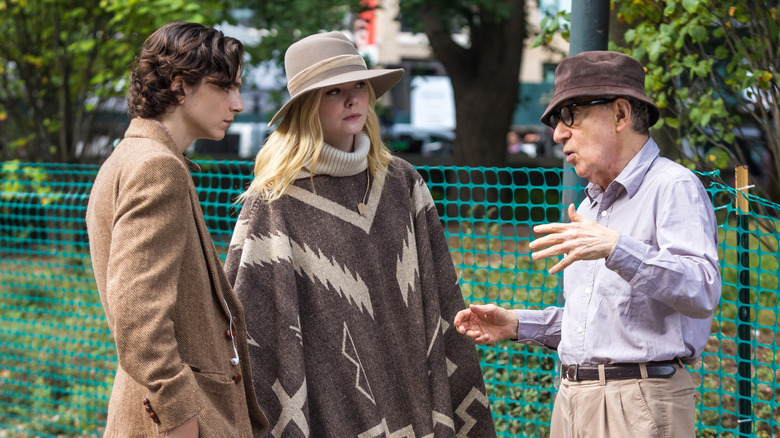 Timothée Chalamet with Woody Allen