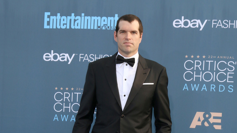 Timothy Simons posing for press