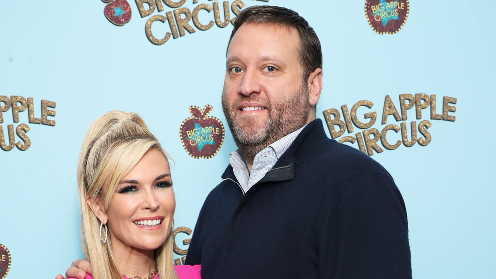 Tinsley Mortimer and Scott Kluth smile