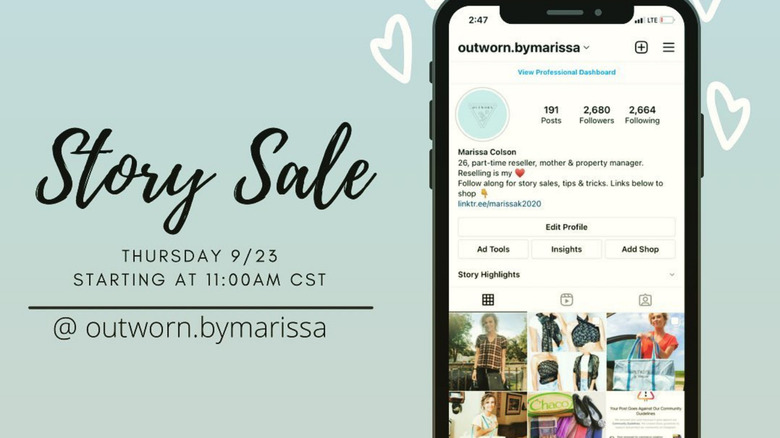 Social media post about a brand's sale