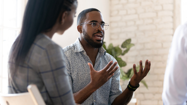 Man speaking to a group