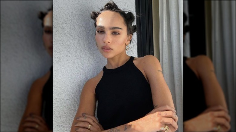 zoe kravitz matte makeup look