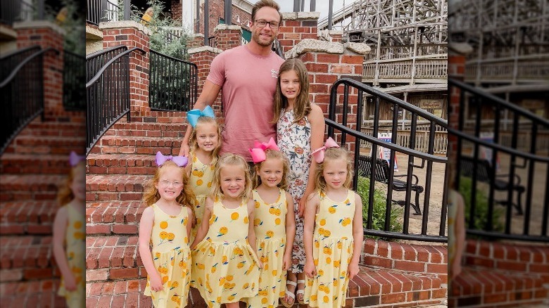 Adam Busby and six daughters