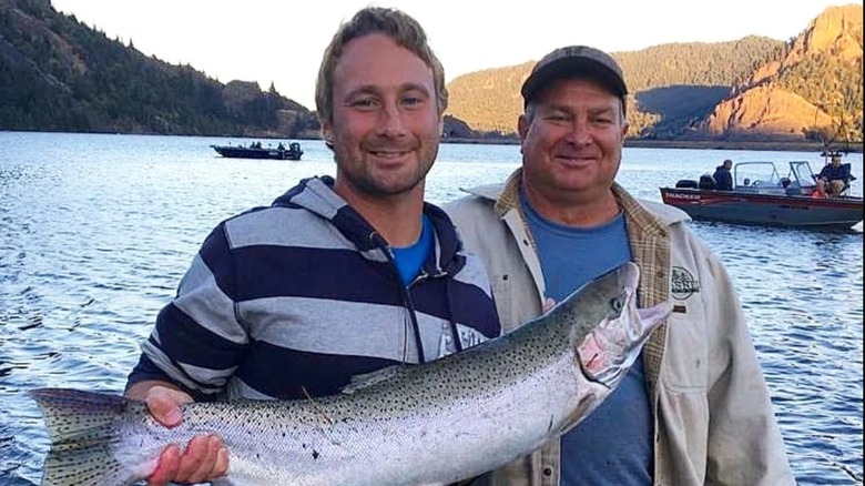 Gary and cory Rathgeber holding fish 