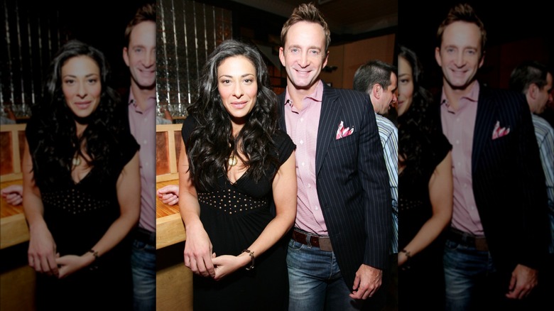 Stacy London and Clinton Kelly posing together