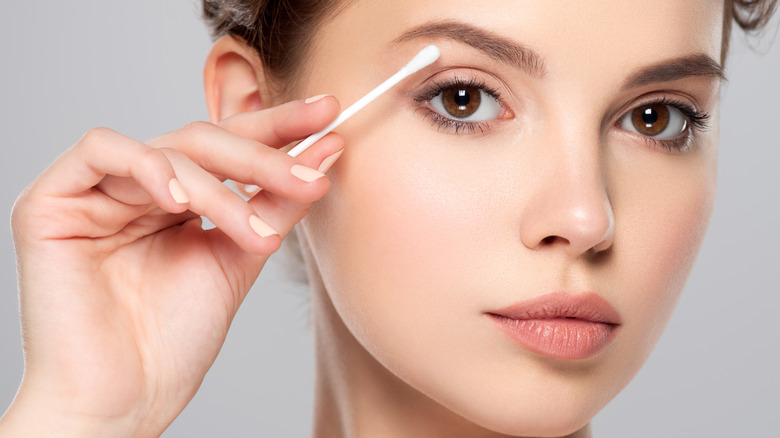 To Fix Makeup Smudges, All You Need Is A Cotton Swab