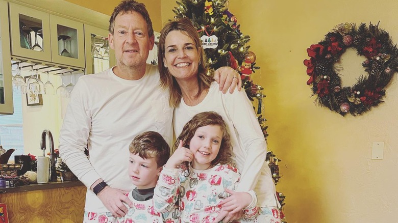 Michael, Charley, and Vale Feldman & Savannah Guthrie smiling