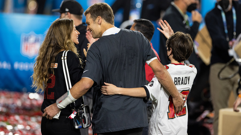 Gisele Bündchen and Tom Brady at the Super Bowl