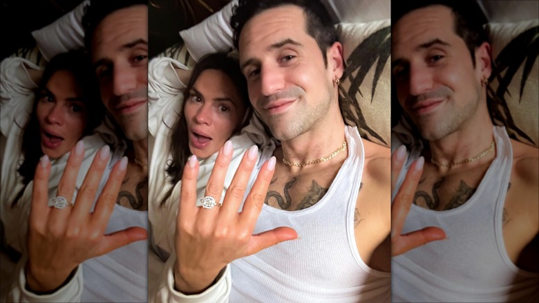 Hayley Atwell engagement selfie with fiance