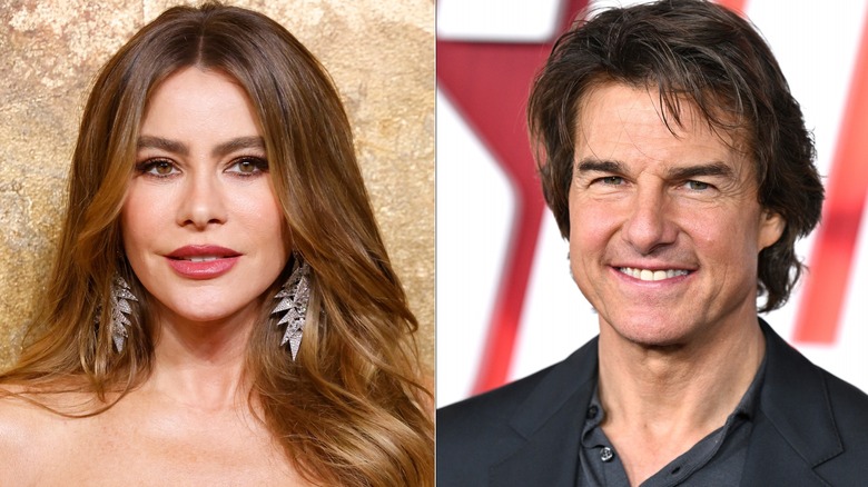 Split image of Sofia Vergara and Tom Cruise 