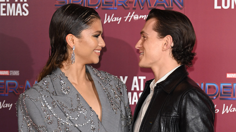 Zendaya and Tom Holland smiling