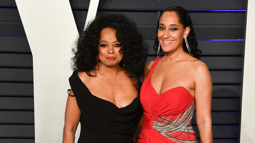 Diana Ross and Tracee Ellis Ross posing at an event