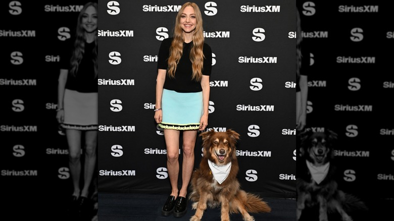 Amanda Seyfried with her dog Finn