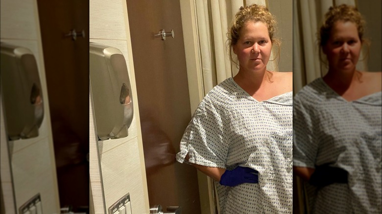 Amy Schumer at the hospital