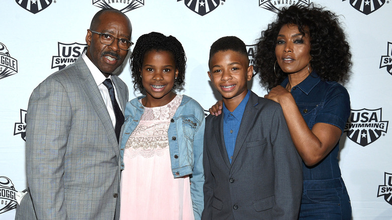 Angela Bassett, Courtney B. Vance and their two children