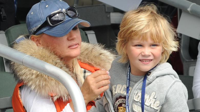 Alla Kournikova with son, Allan