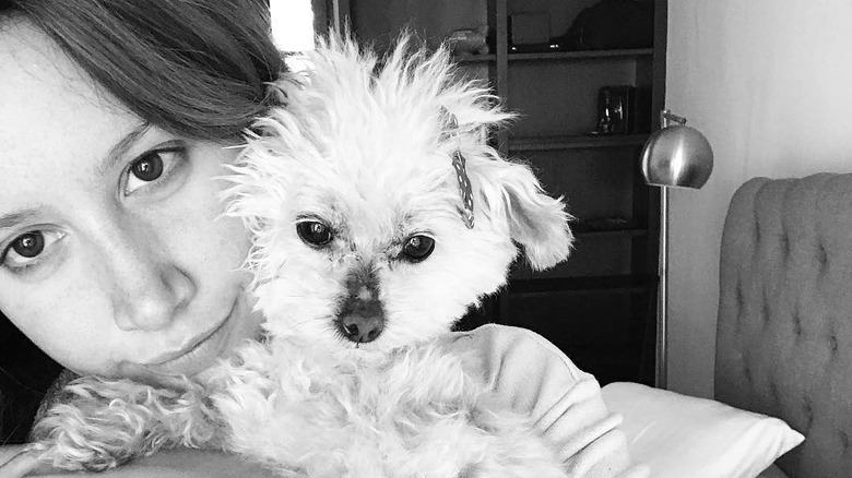 Ashley Tisdale with her dog Maui