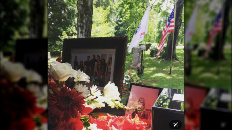 The grave of Brian Littrell's grandfather in 2016.