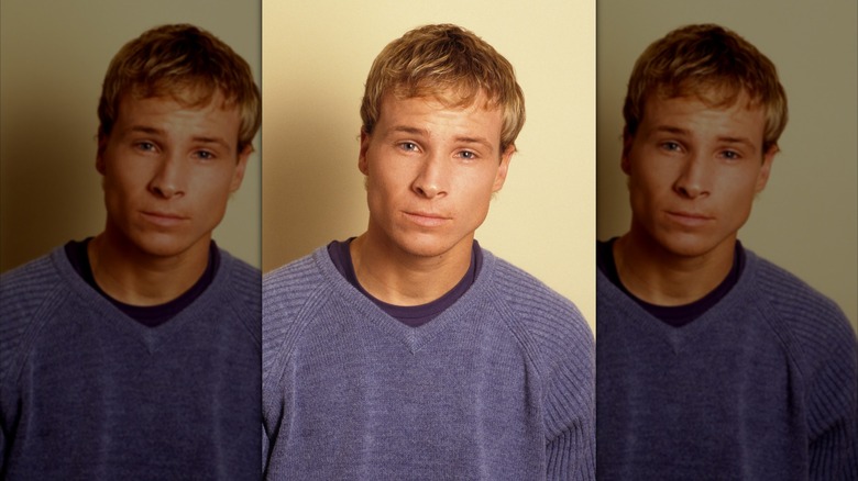 Brian Littrell posing for a photograph in New York, 1999.