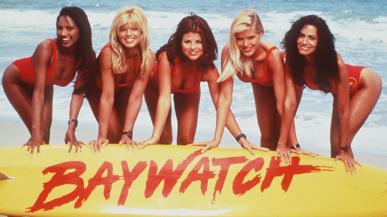 Yasmine Bleeth and Baywatch cast