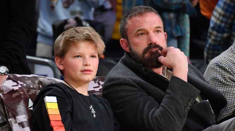 Ben Affleck at a game with his son Samuel