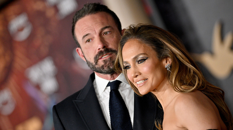 Ben Affleck and Jennifer Lopez at a red carpet