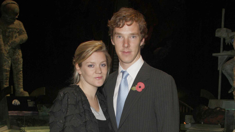 Olivia Poulet and Benedict Cumberbatch together at the opening of the Darwin Exhibition