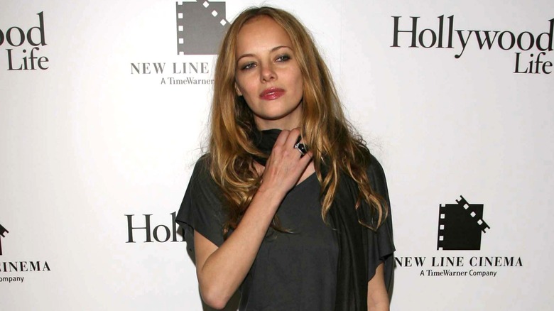 Bijou Phillips adjusting scarf