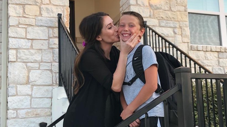 Bristol Palin kissing her son Tripp