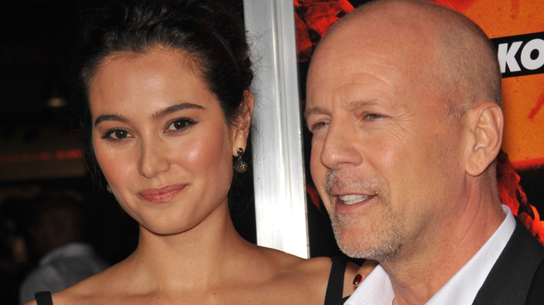 Bruce Willis and Emma Heming Willis at the 2010 premiere of his new movie "Red"