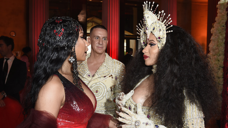 Cardi B and Nicki Minaj talking