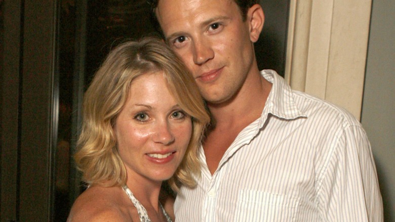 Christina Applegate hugging Lee Grivas