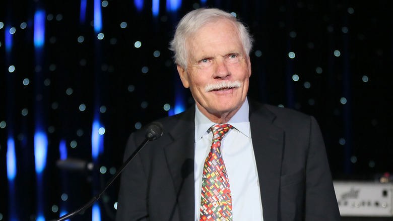 Ted Turner giving a speech