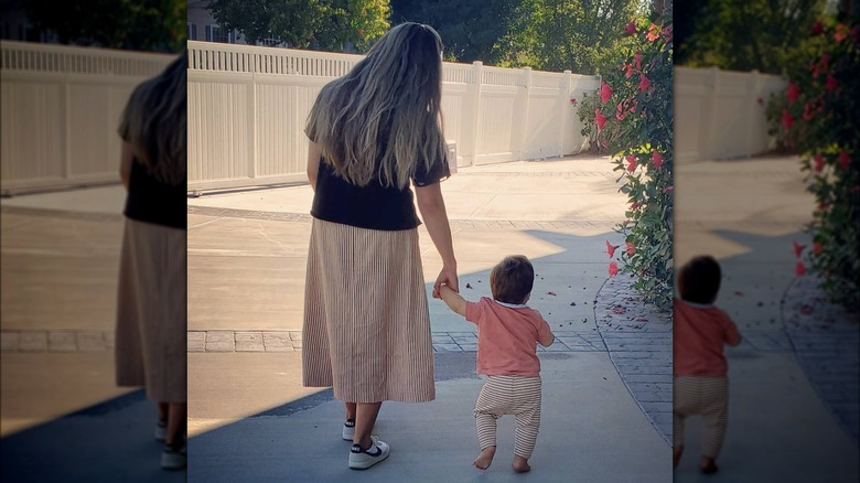 Danielle Fishel and her son