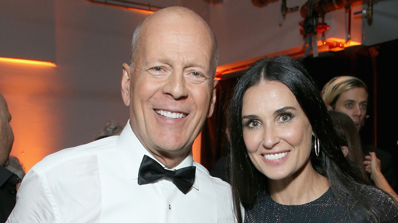 Demi Moore and Bruce Willis black bowtie