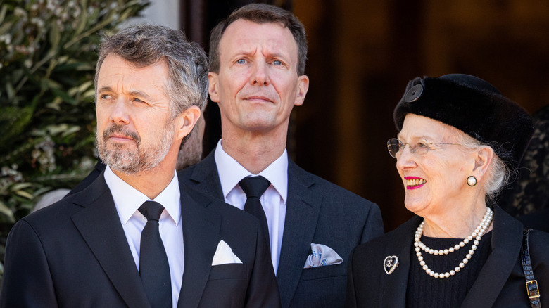 King Frederik, Prince Joachim, and Margrethe II