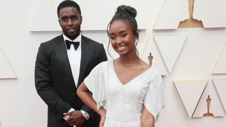 Chance Combs with Diddy on Oscars red carpet