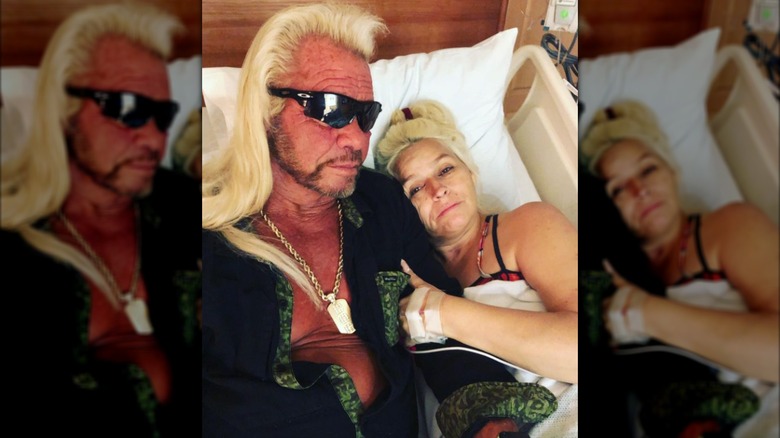 A photograph of Beth and Dog Chapman in hospital in 2018.