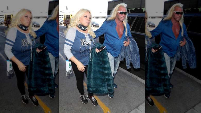 Beth and Dog Chapman arriving at LAX in 2017