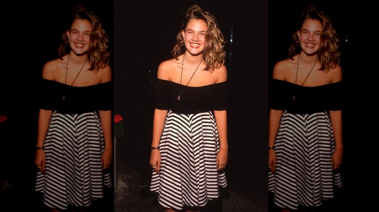 Young Drew Barrymore smiling