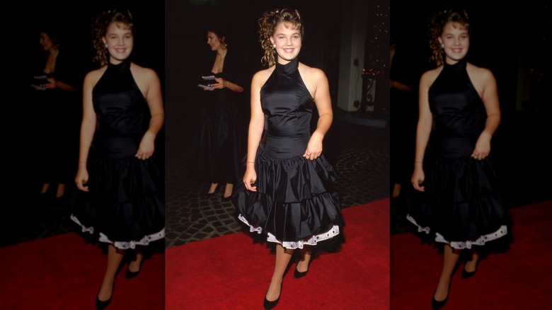 Young Drew Barrymore smiling