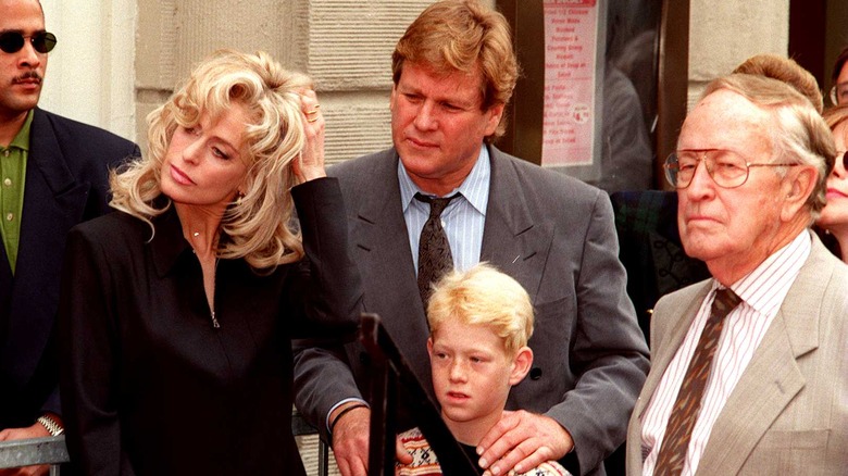 Farrah Fawcett with Ryan O'Neal and their son Redmond