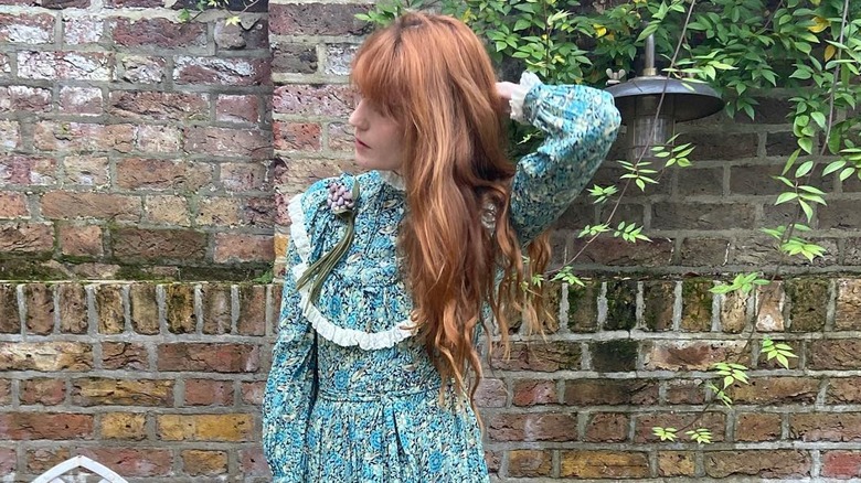 Florence Welch in her garden